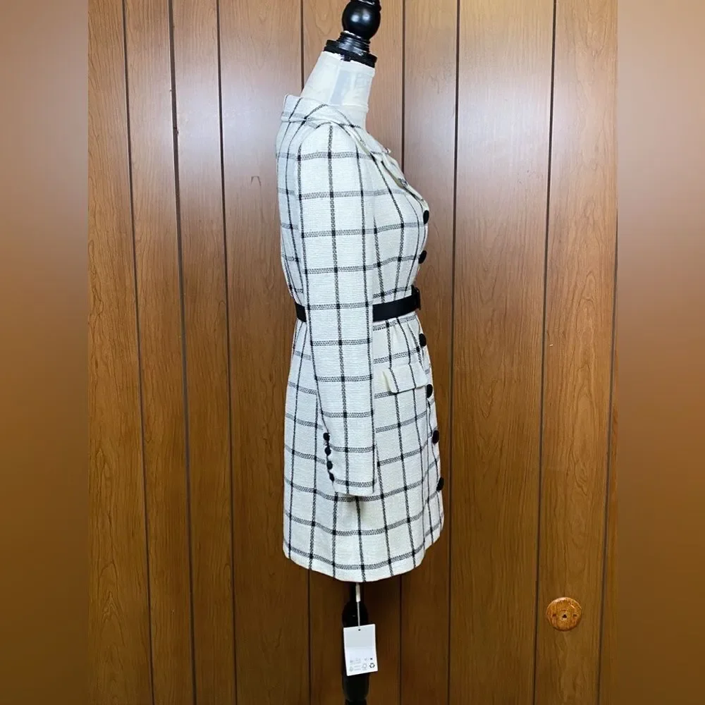 Self-Portrait Checkered Belted Minidress size 6